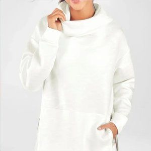 Fabletics White Camo Embossed Lotta Cocoon Hoodie II